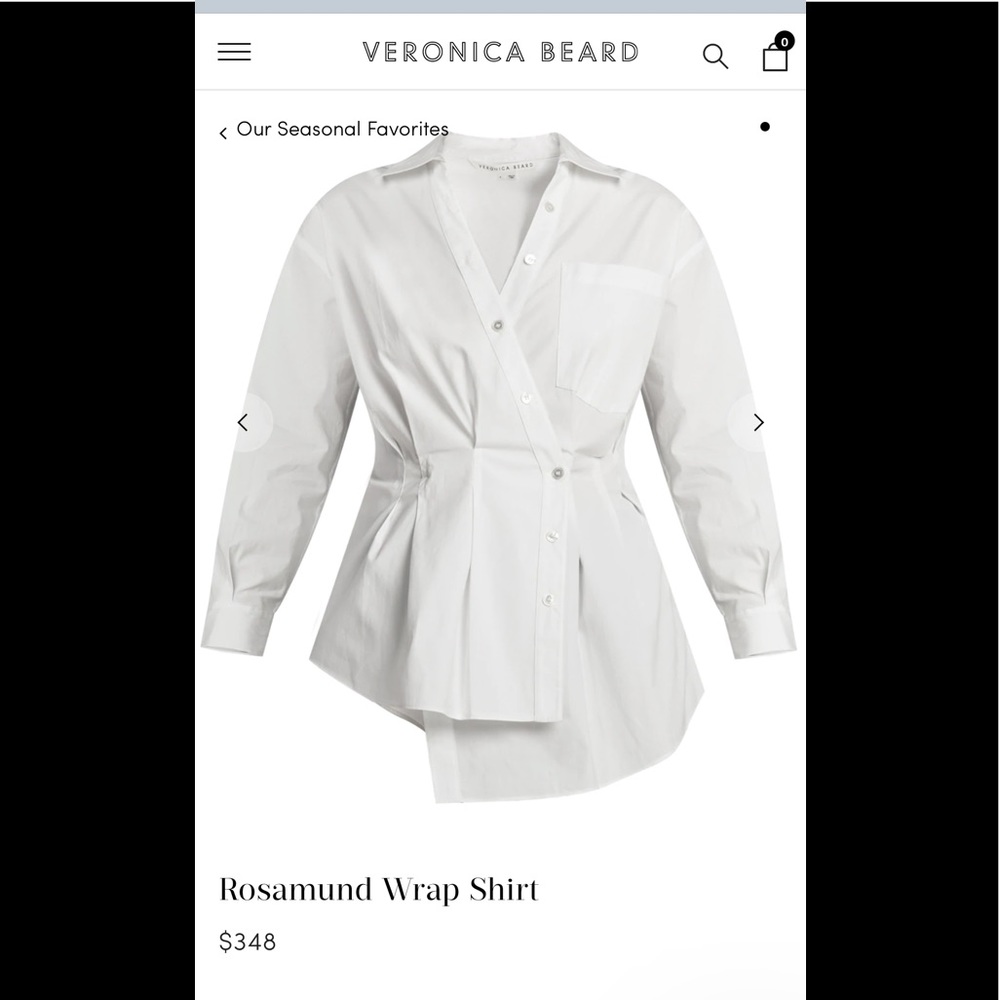 2022 spring Veronica Beard Rosamund Wrap Shirt - Picture 3 of 6